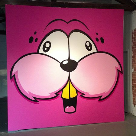 evoker oneway gallery bunny goo goo mural