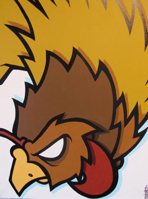 rooster painting evoker