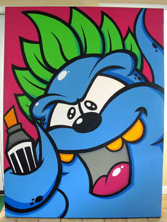 evoker life sized bonnie goo goo painting